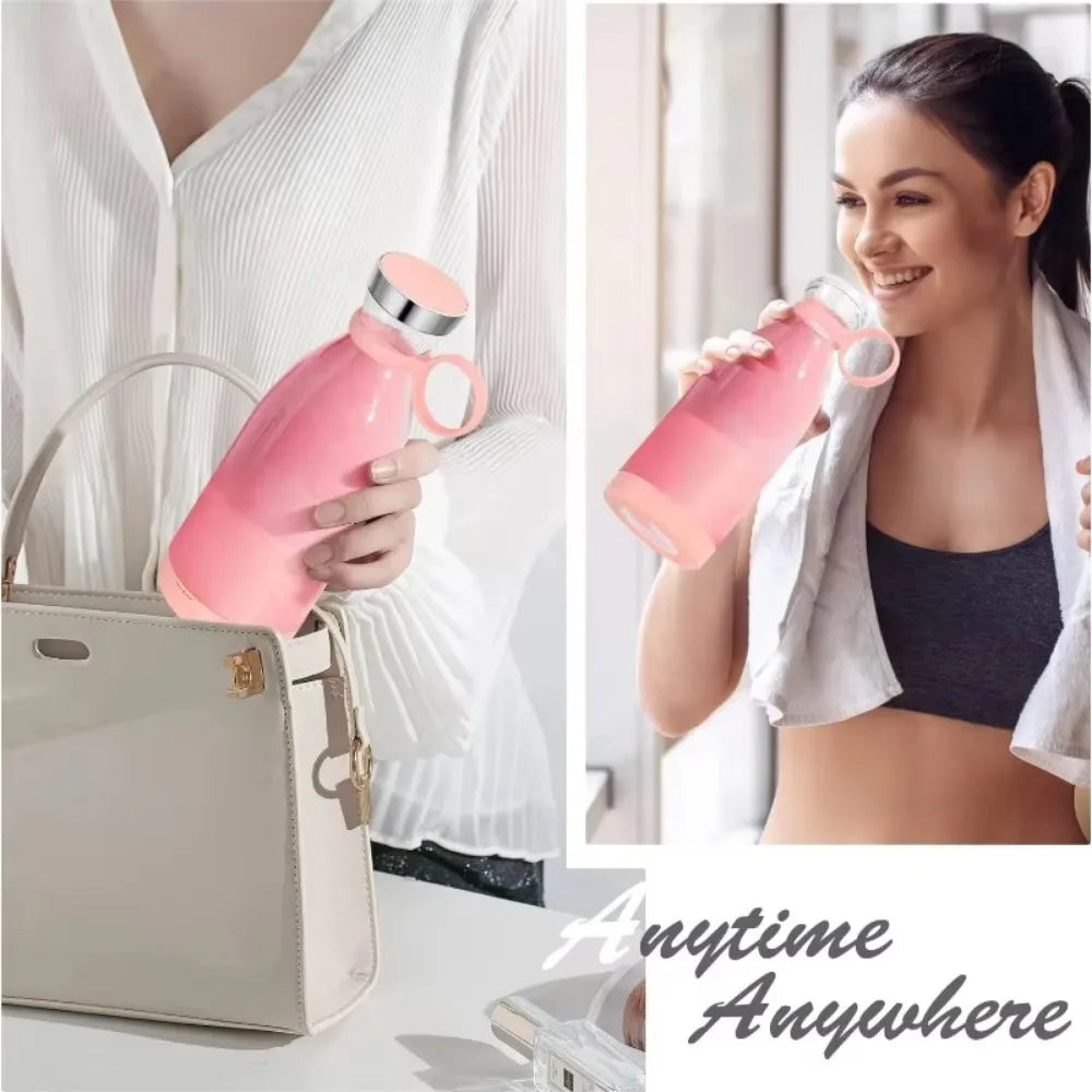 420ml Portable Battery-Operated Blender for Smoothies and Juices, USB Rechargeable Personal Blender