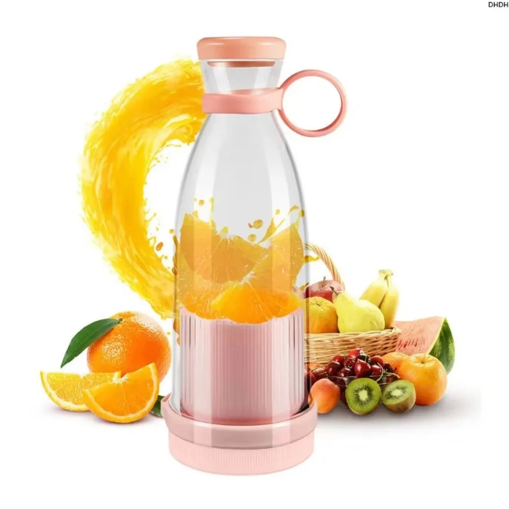 420ml Portable Battery-Operated Blender for Smoothies and Juices, USB Rechargeable Personal Blender