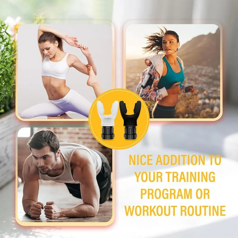 Portable Adjustable Resistance Breathing Exercise Device for Fitness Training